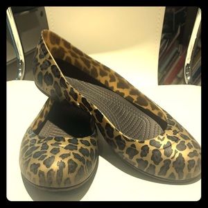 CROCS leopard ballet flats